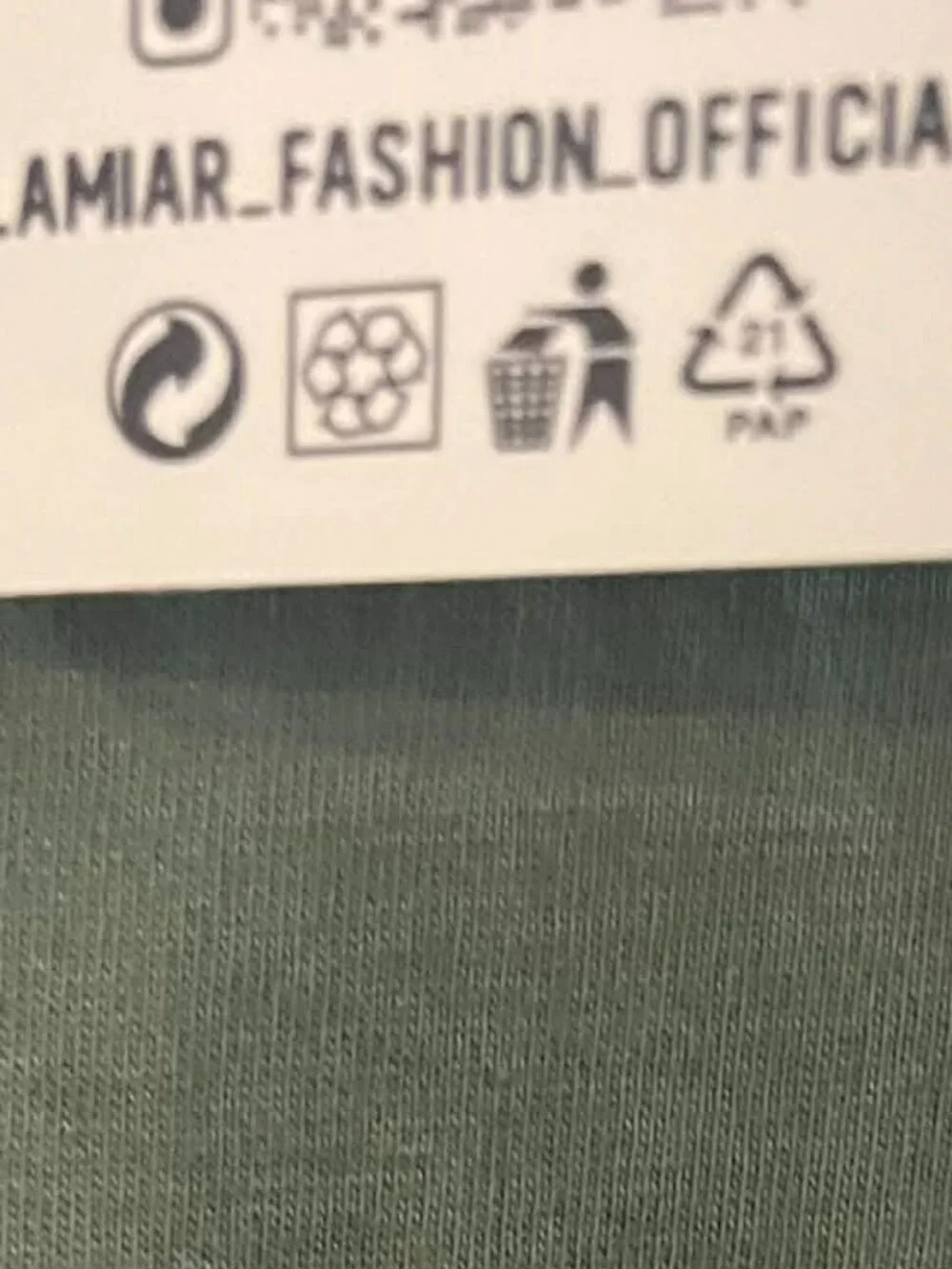Green/Kaki Colored Short-Sleeved Midi Dress (E13) - Picture 5 of 5